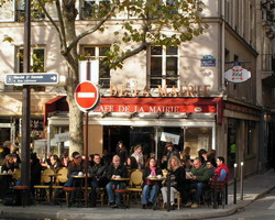 Cafe Marie in Saint Sulpice Square, Paris, France